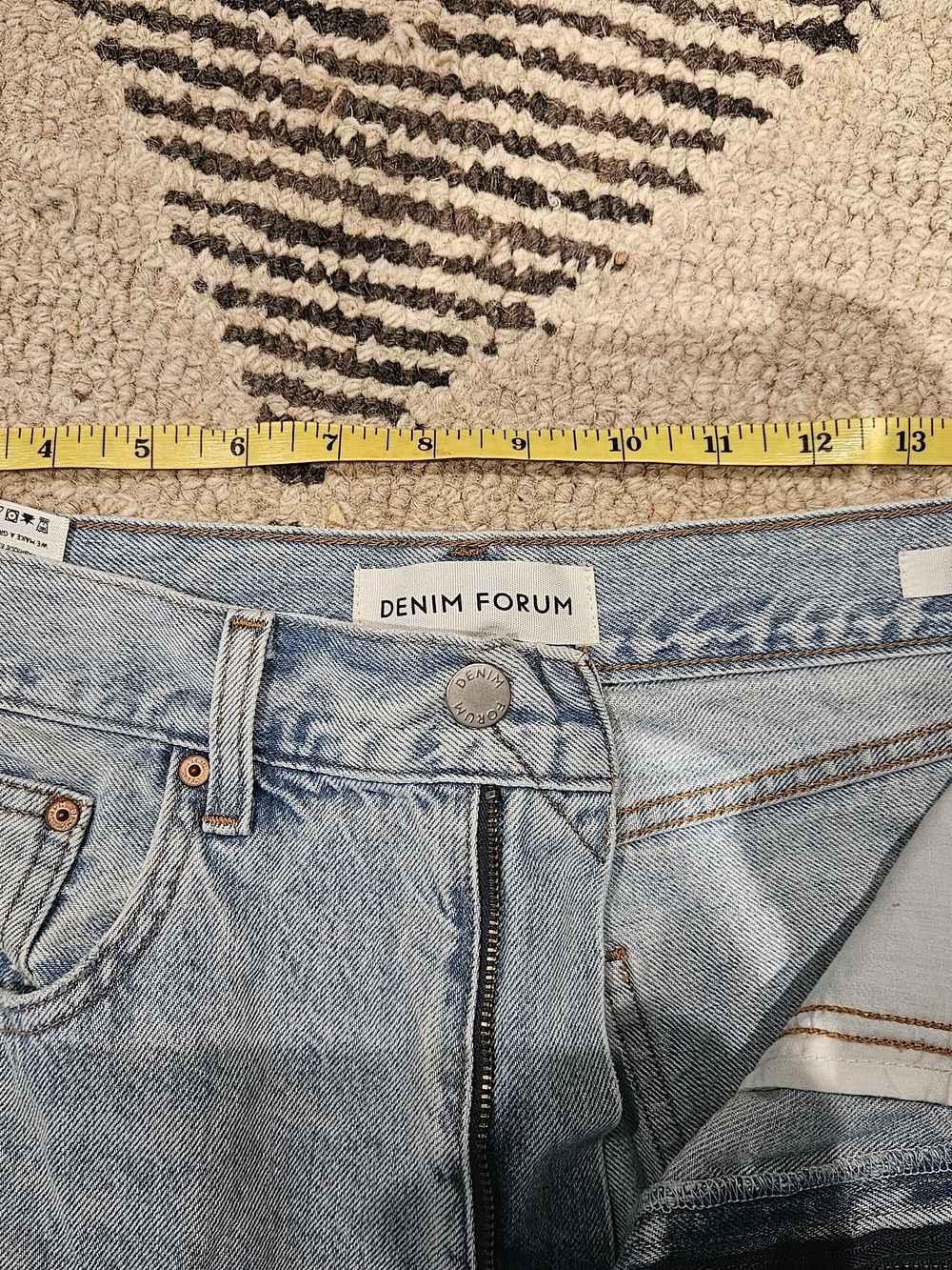 Denim Forum Light Blue Straight-Leg Jeans - Picture 2 of 3